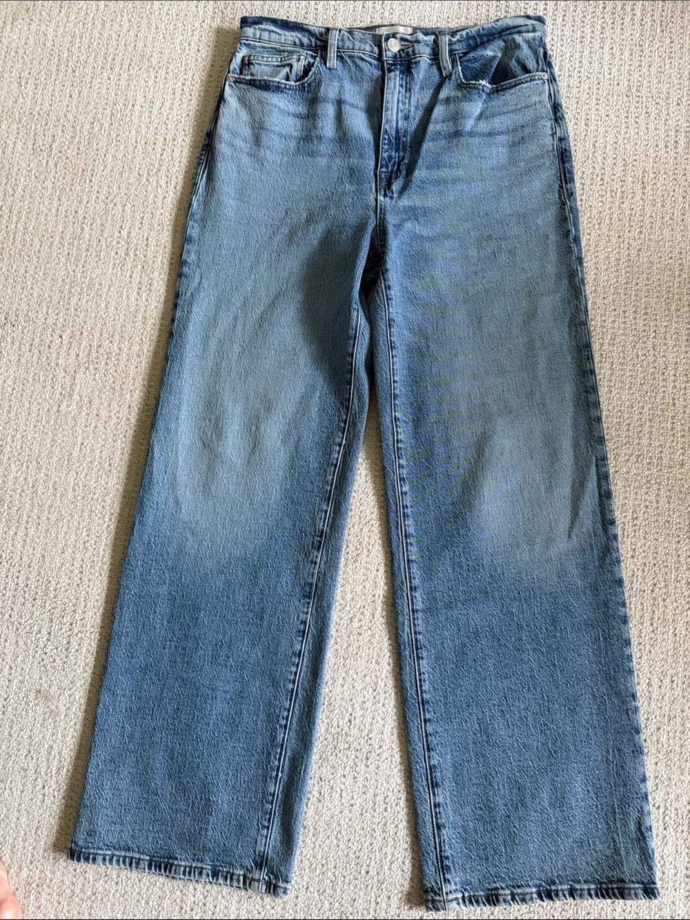 Frame Denim Women's Wide-Leg Jeans in Light Blue Wash